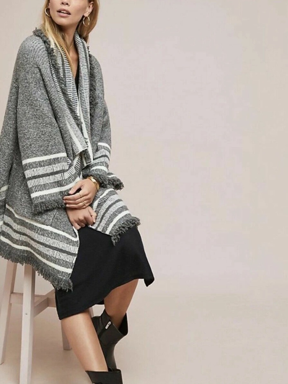 Anthropologie Saturday Sunday Portland Collar Cozy Kimono Cardigan Sweater OS